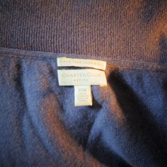 CHARTER CLUB PETITES 100% CASHMERE SWEATER SZ PM - Picture 7 of 7